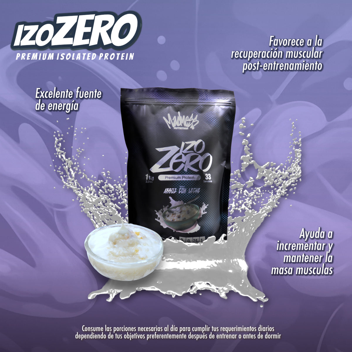 Costal proteina isolate Madness 1 kilo suplemento deportivo
