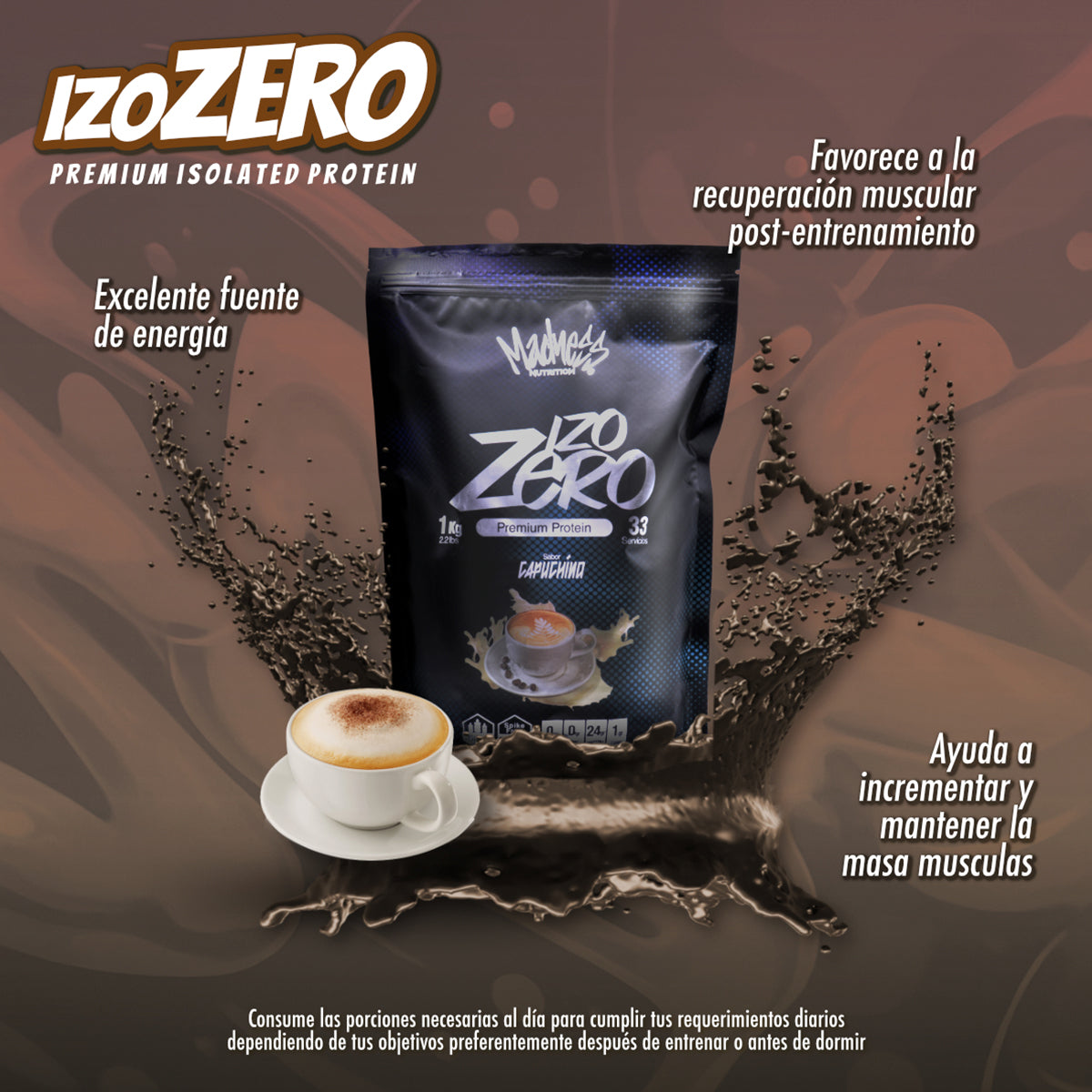 Costal proteina isolate Madness 1 kilo suplemento deportivo