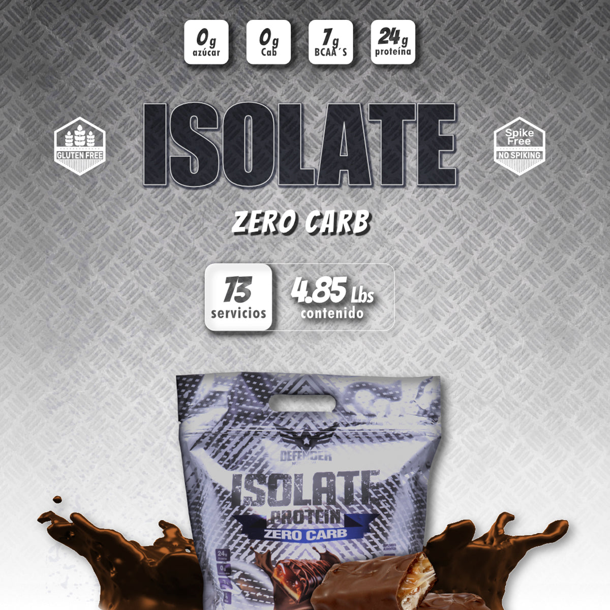 Proteína Isolate Defender 2.20 KG Suplemento Levanta Músculo