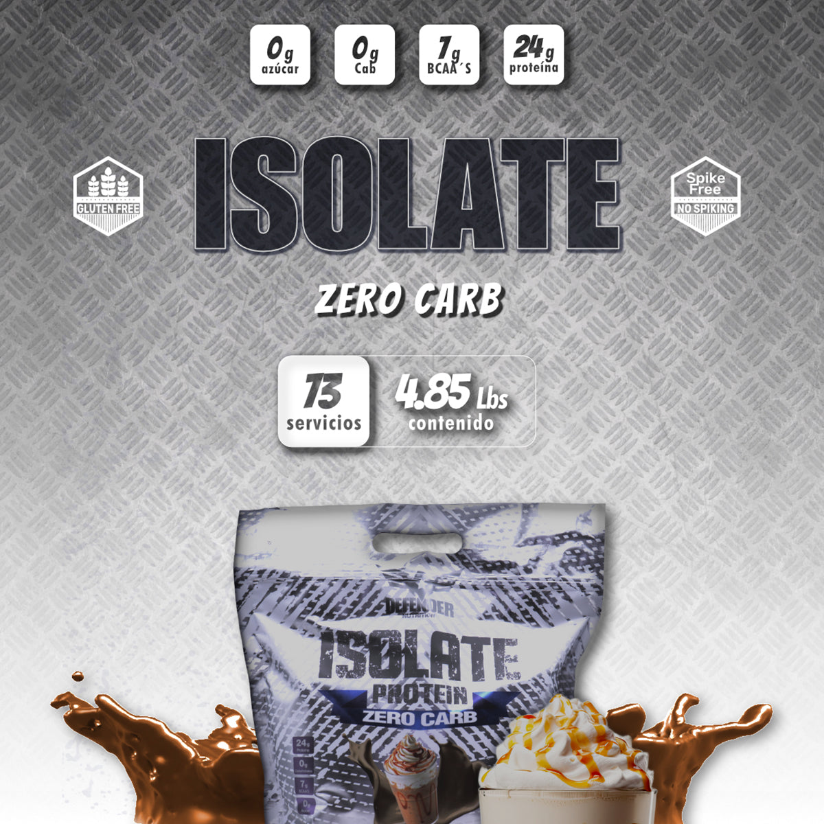 Proteína Isolate Defender 2.20kg Suplemento Deportivo Para Masa Muscular