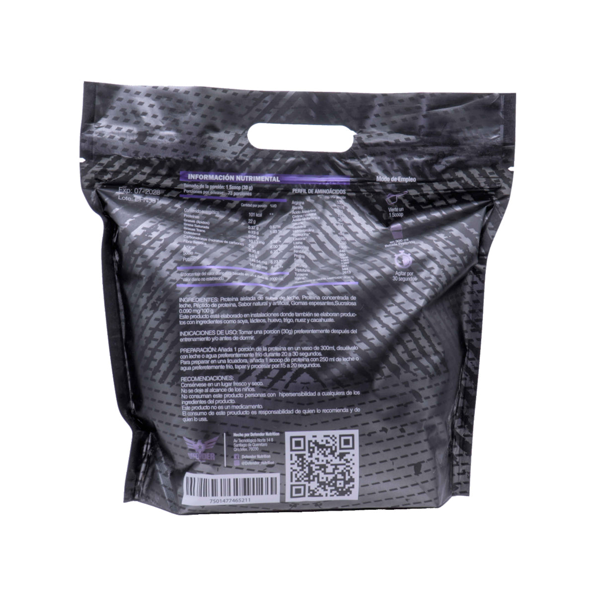 Costal proteina whey Defender 2.20 kilos aislada suplemento
