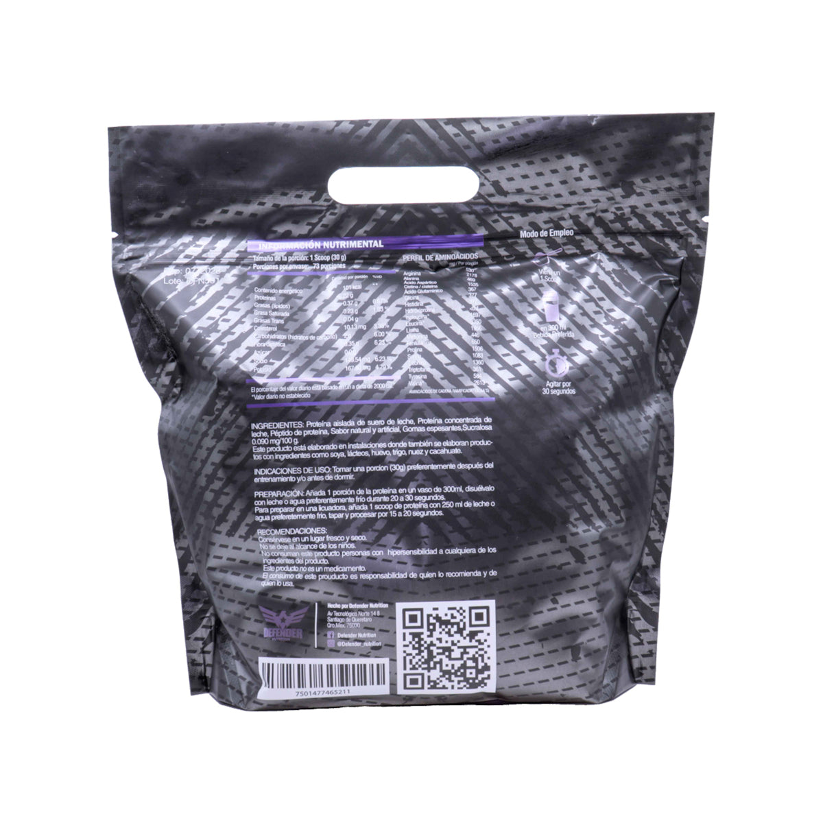 Proteína whey aislada Defender 2.20kg suplemento premium 73 servicios