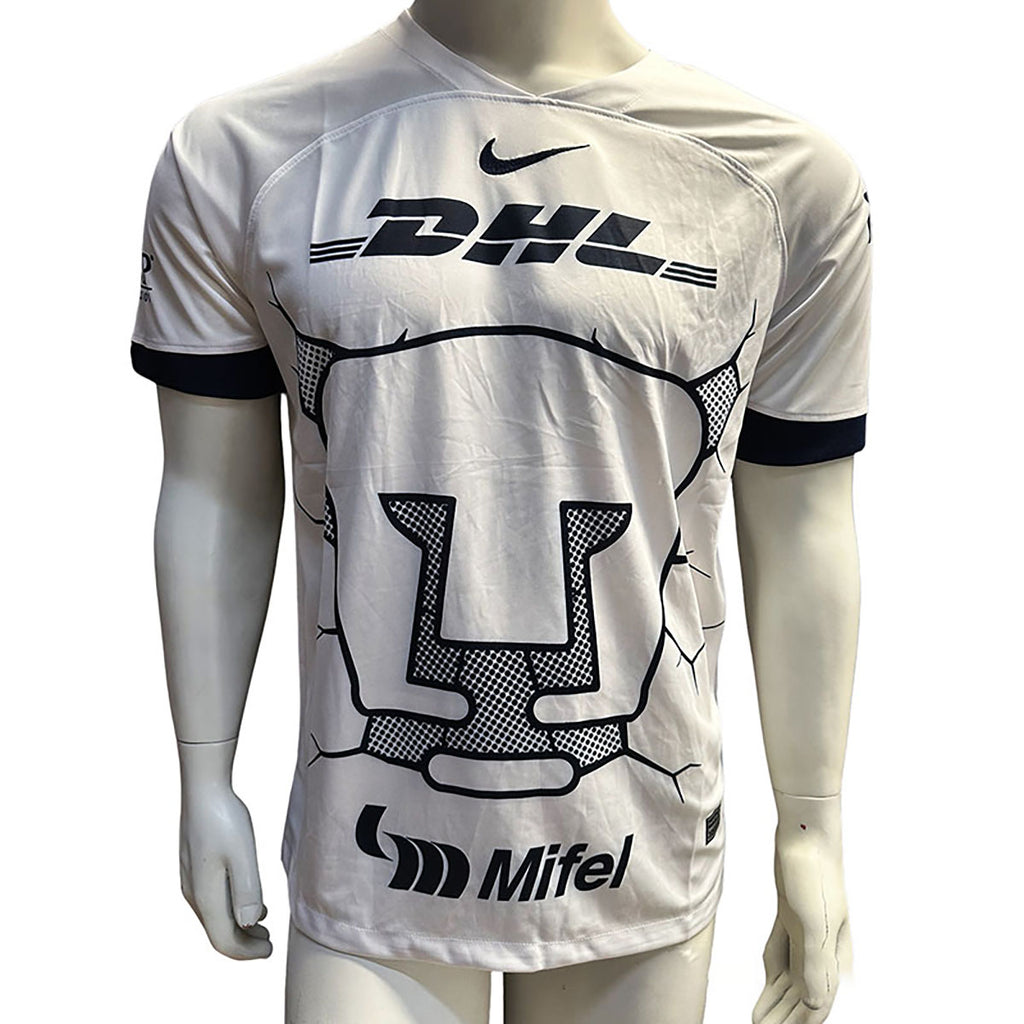 JERSEY NIKE AFICIONADO PUMAS MANGA CORTA VISITANTE 2023/2024 BLANCA TALLA L