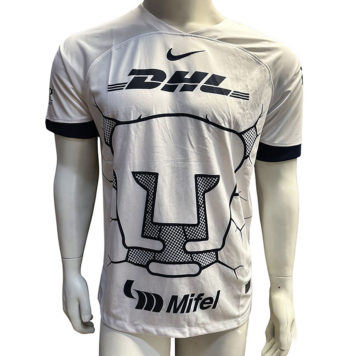JERSEY NIKE AFICIONADO PUMAS MANGA CORTA VISITANTE 2023/2024 BLANCA TALLA L
