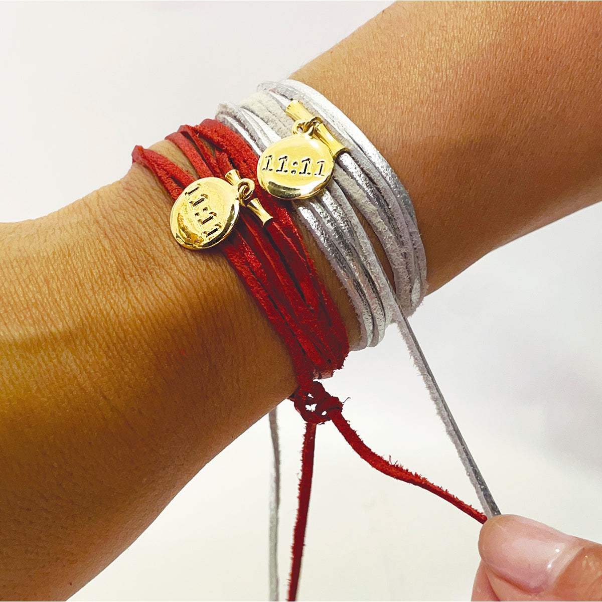 Pulsera manifestación 11:11 de cuero varias vueltas Vangania-140