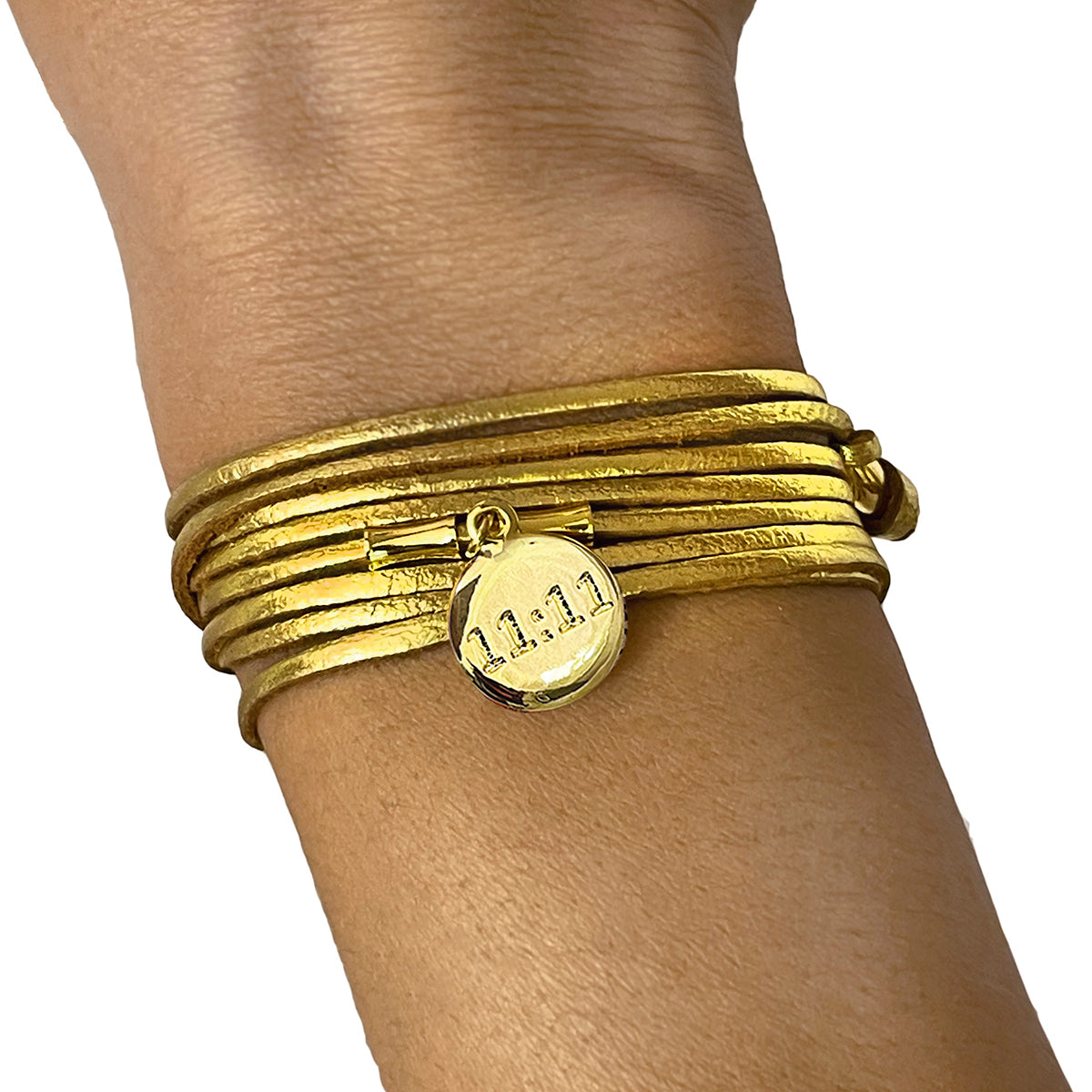 Pulsera manifestación 11:11 de cuero varias vueltas Vangania-140