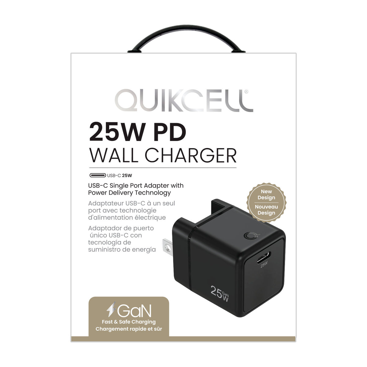 Cargador Quikcell PD 25W Tipo C Carga Rapida de Pared