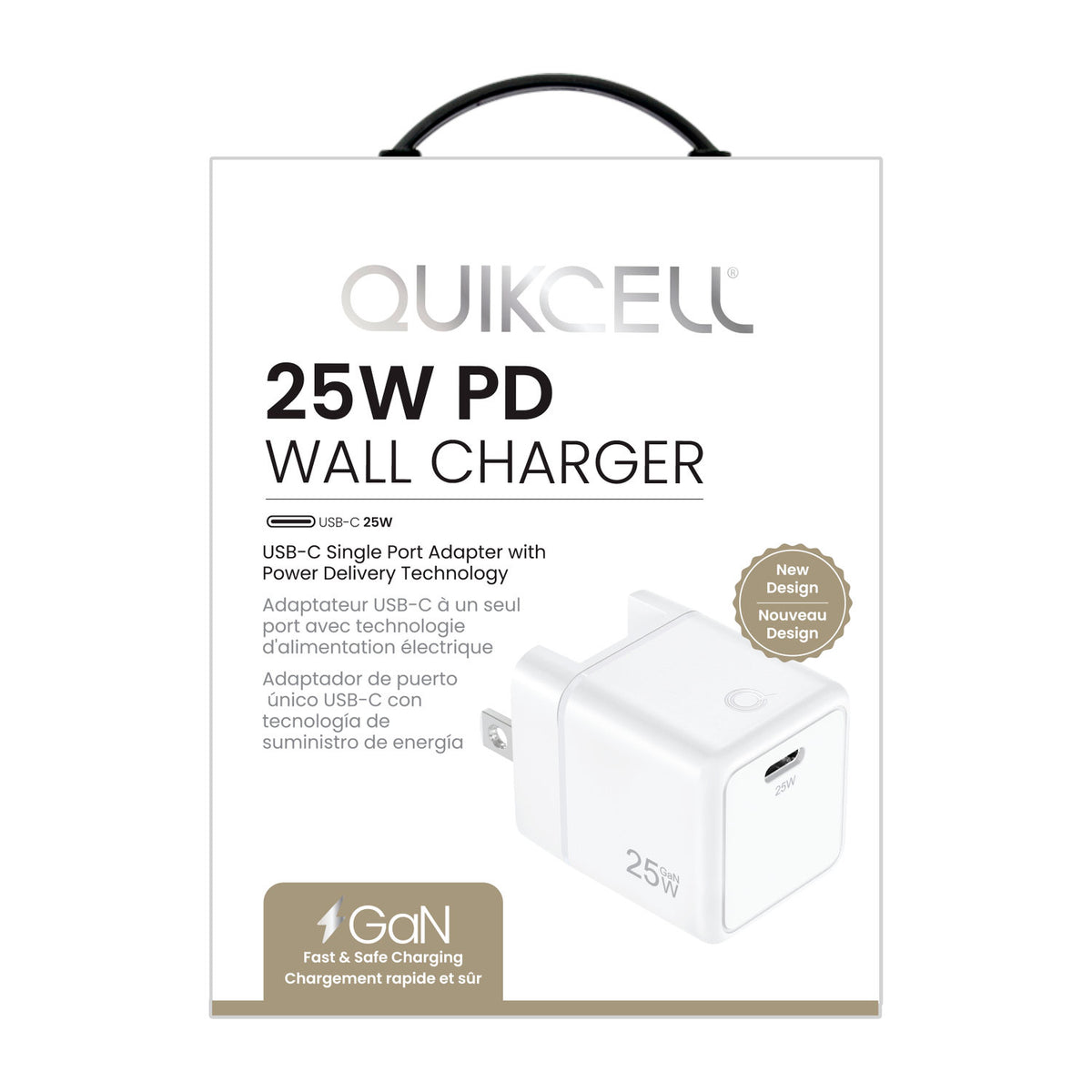 Cargador Quikcell PD 25W Tipo C Carga Rapida de Pared