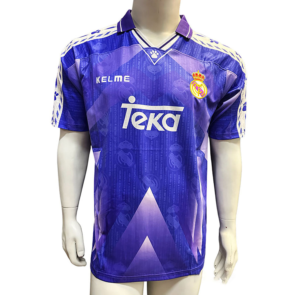 Jersey Kelme Retro Real Madrid Morada Manga Corta L