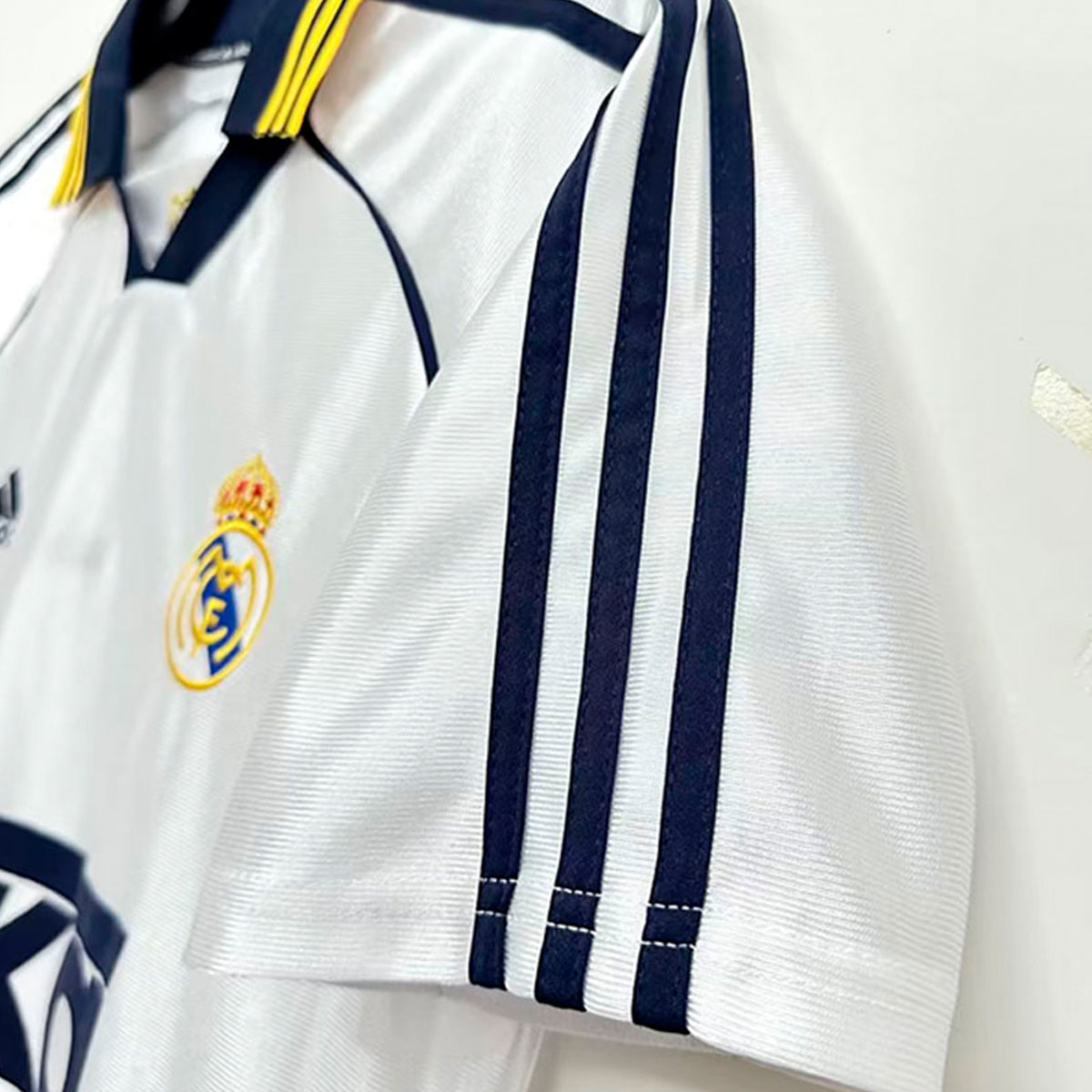Jersey Real Madrid Local 90 00 Retro Blanco Adidas Hombre