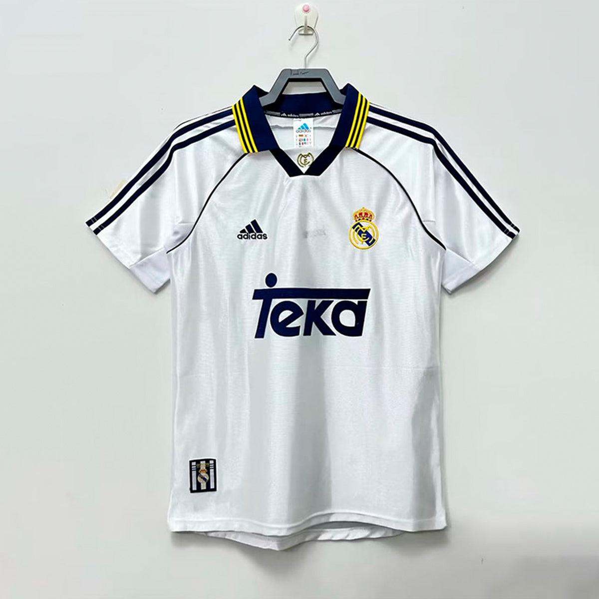 Jersey Real Madrid Local 90 00 Retro Blanco Adidas Hombre
