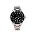 Reloj Hombre Knite Nautico Acero Esfera Negra Cuarzo