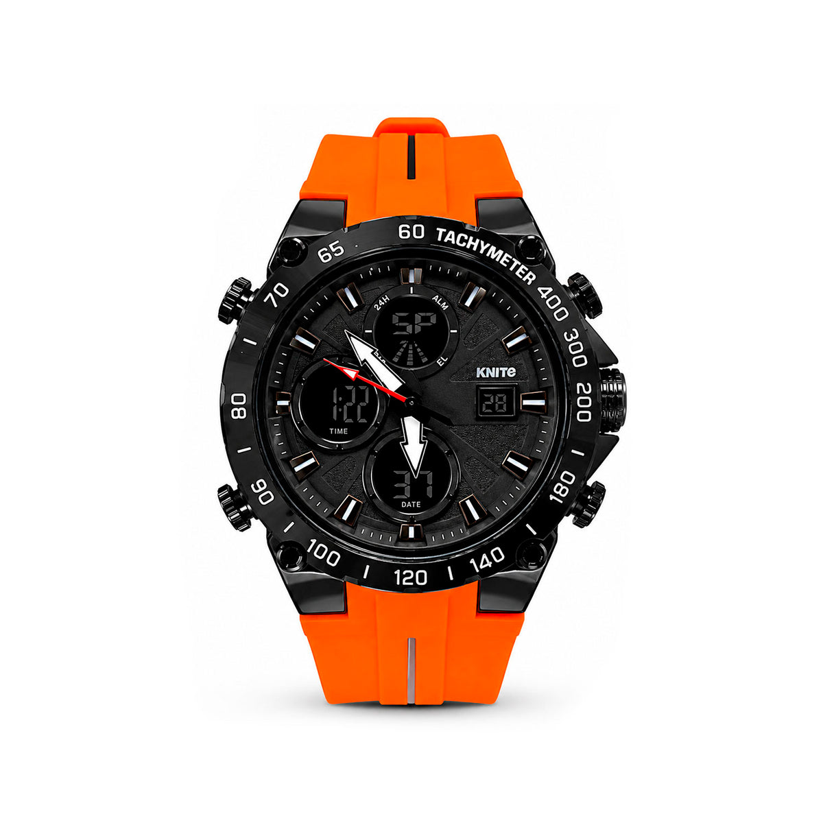 Reloj Hombre Knite Titan Chrono Black Cronografo Deportivo