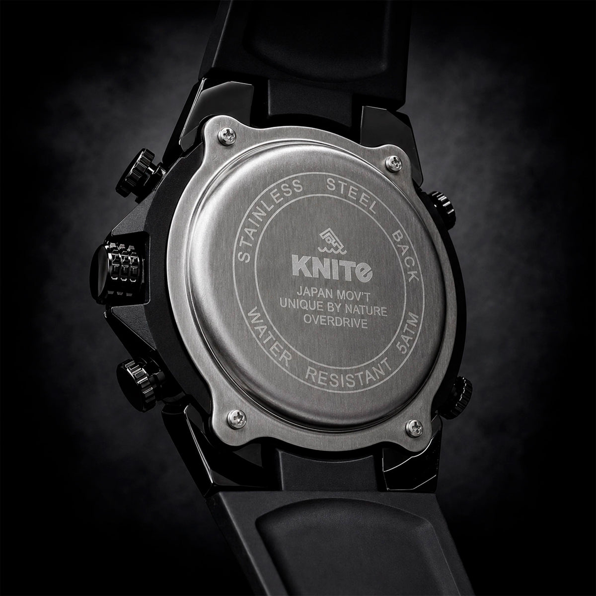 Reloj Hombre Knite Titan Chrono Black Cronografo Deportivo