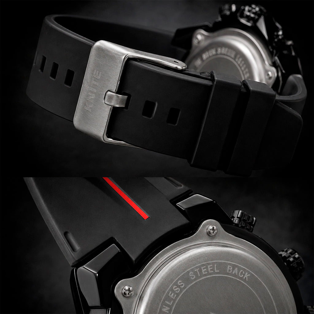 Reloj Hombre Knite Titan Chrono Black Cronografo Deportivo