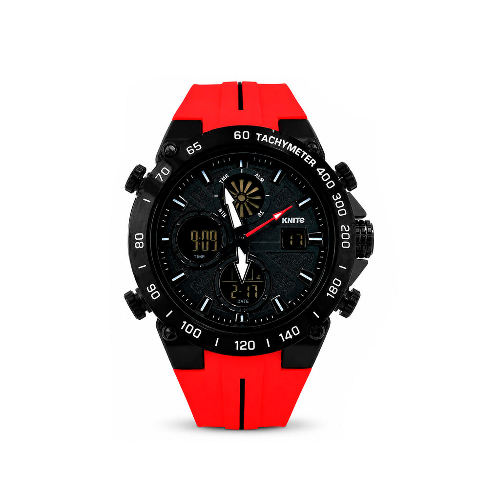 Reloj Hombre Knite Titan Chrono Black Cronografo Deportivo