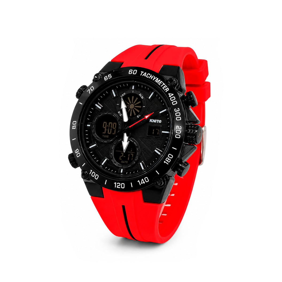 Reloj Hombre Knite Titan Chrono Black Cronografo Deportivo