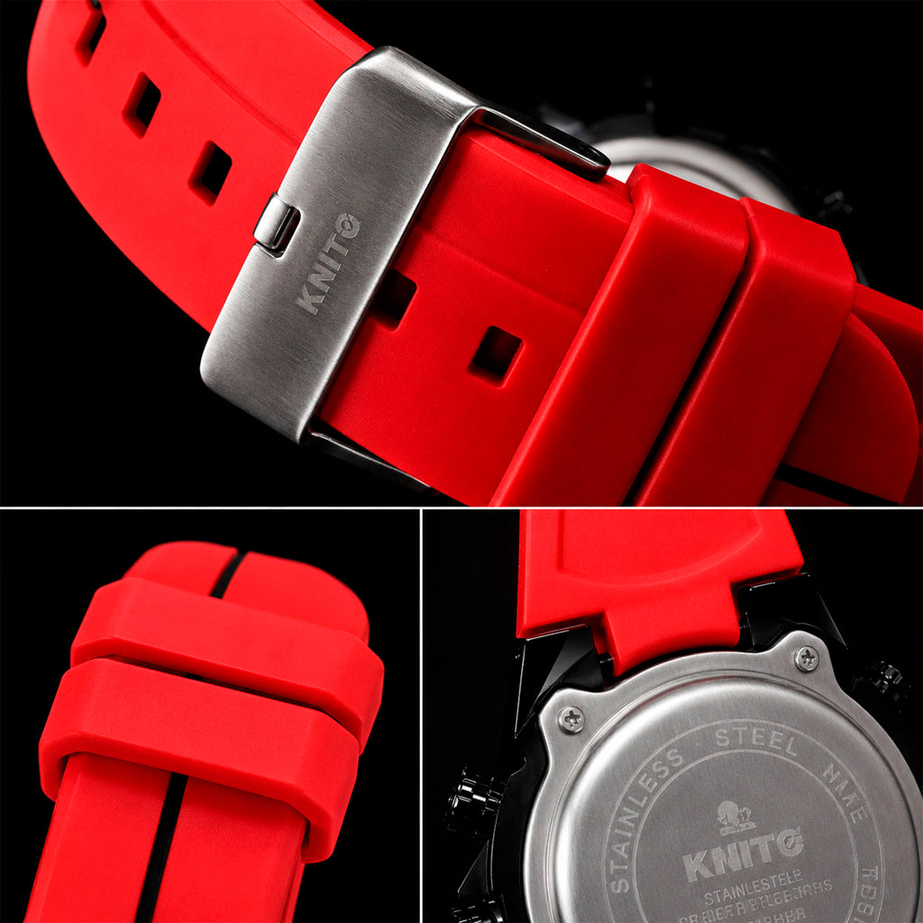 Reloj Hombre Knite Titan Chrono Black Cronografo Deportivo