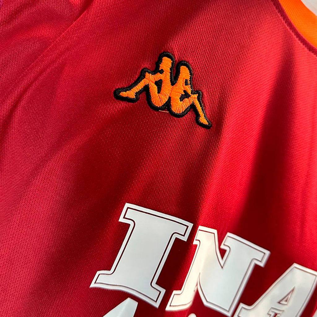 Jersey Kappa Retro Roma Local 2000/2001 ROJO OSCURO TALLA XL