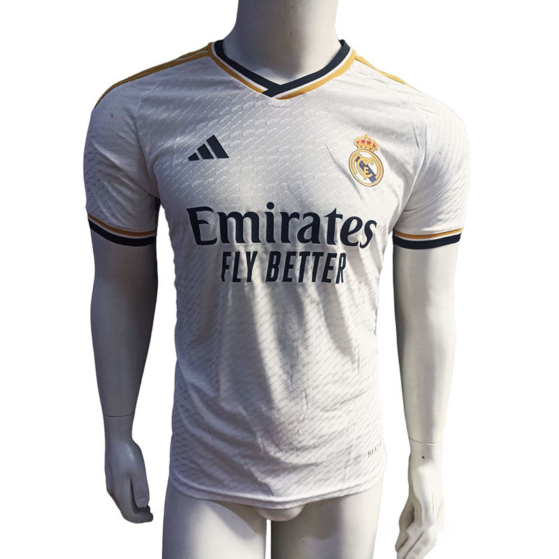 JERSEY ADIDAS REAL MADRID LOCAL 23/24 BLANCO/DORADO MANGA CORTA TALLA L