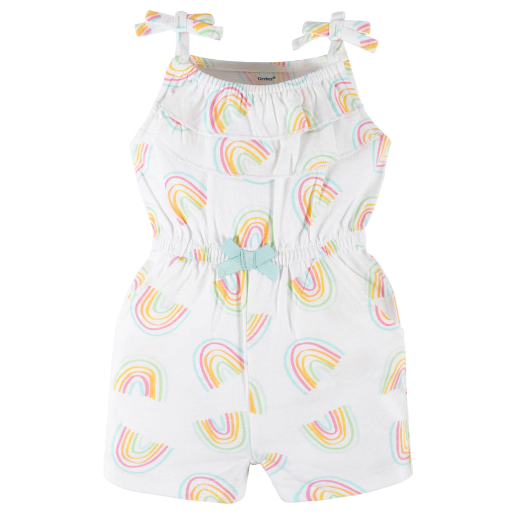 Romper Gerber blanco arcoiris bebé niña 12M a 5A algodón-5T