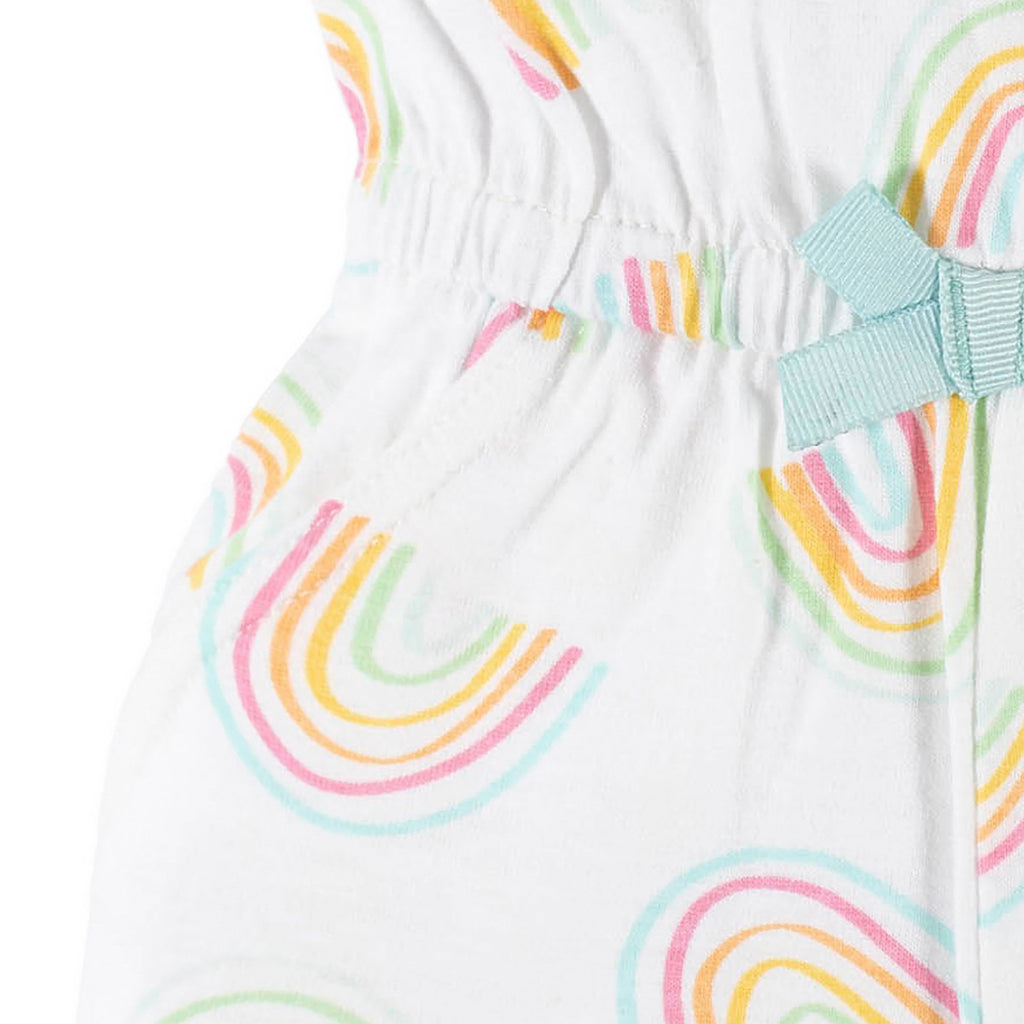 Romper Gerber blanco arcoiris bebé niña 12M a 5A algodón-2T