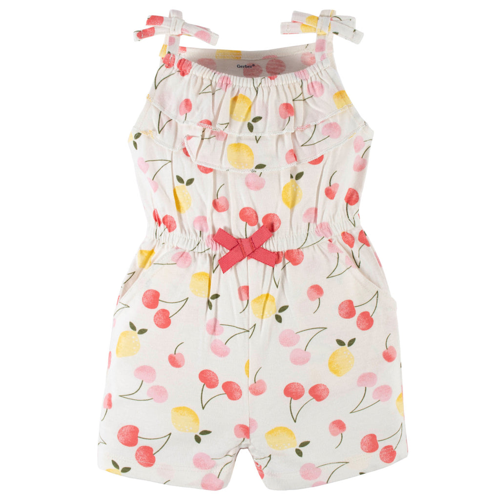 Romper Gerber Niña Blanco Frutas Verano Body Fresco-18M