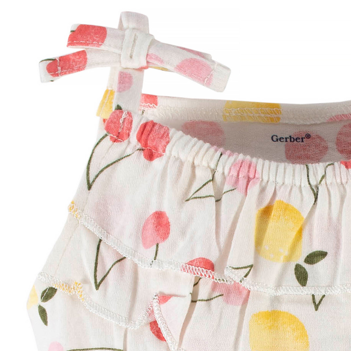 Romper Gerber Niña Blanco Frutas Verano Body Fresco-18M