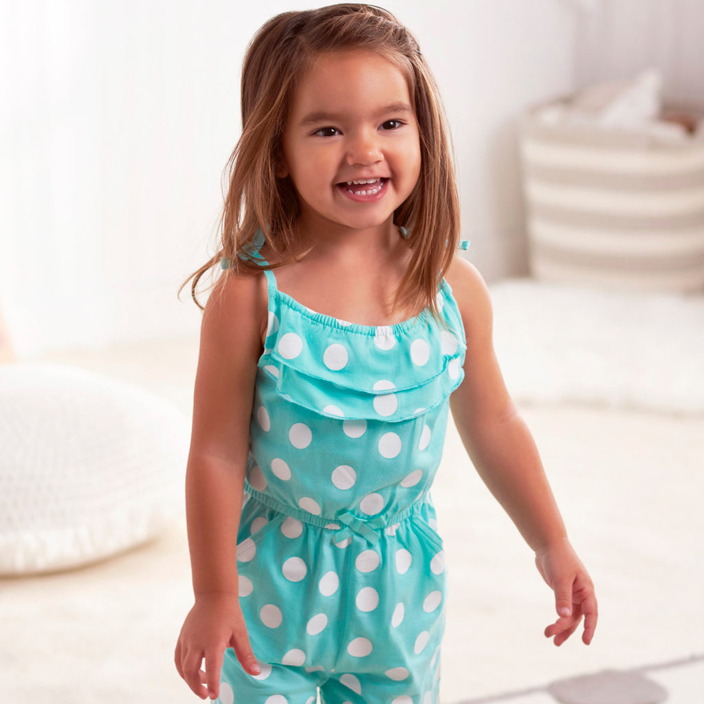 Romper Gerber azul bebé niña algodón certificado OEKO-TEX-3T