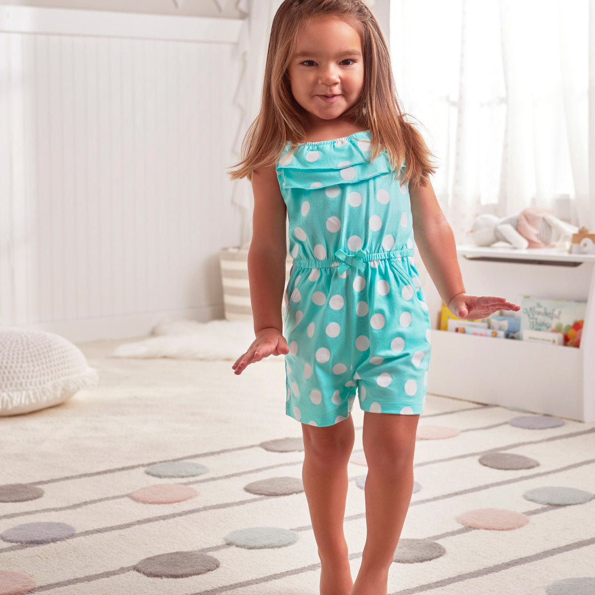Romper Gerber azul bebé niña algodón certificado OEKO-TEX-3T
