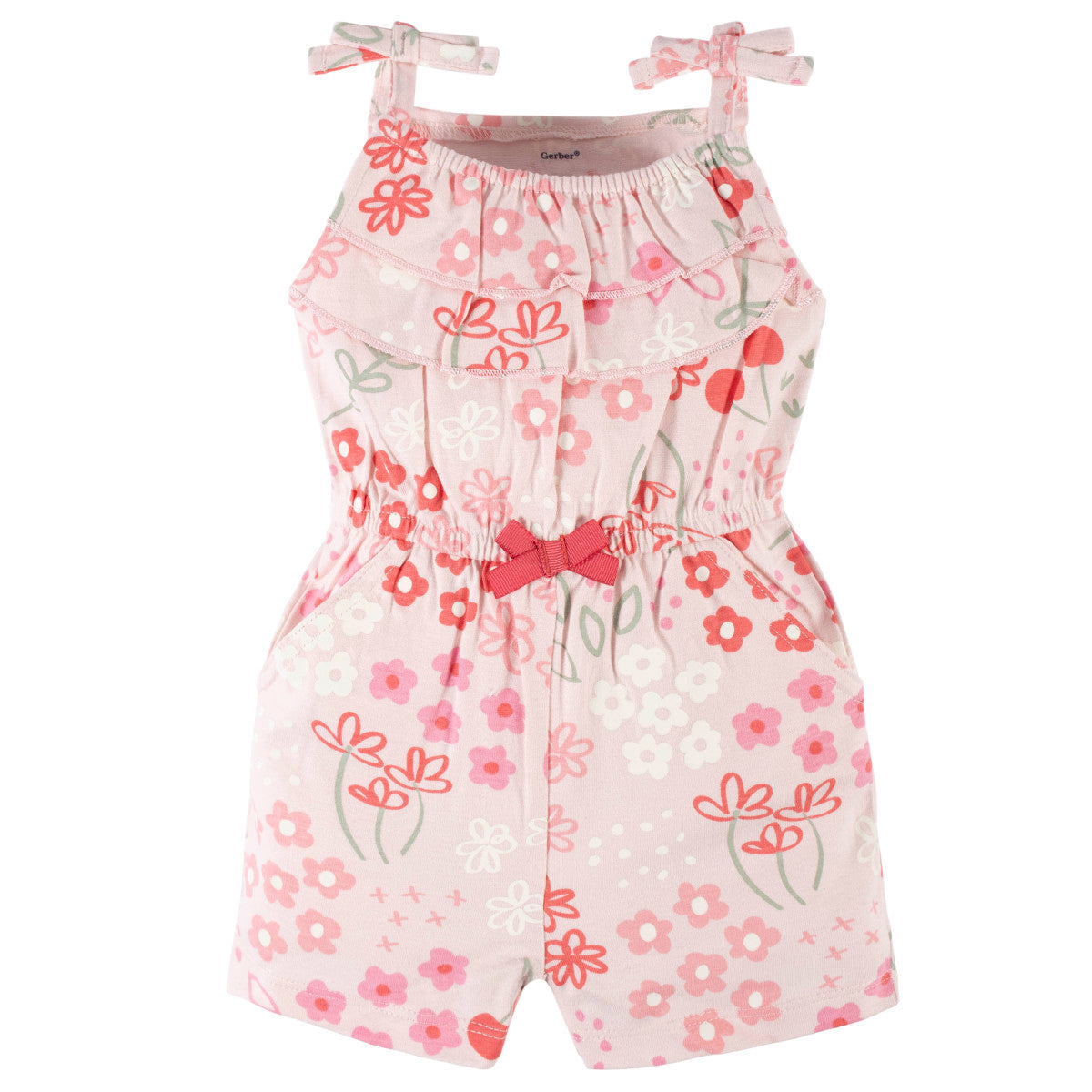 Romper niña Gerber rosa 2 a 5 años ropa infantil verano-4T