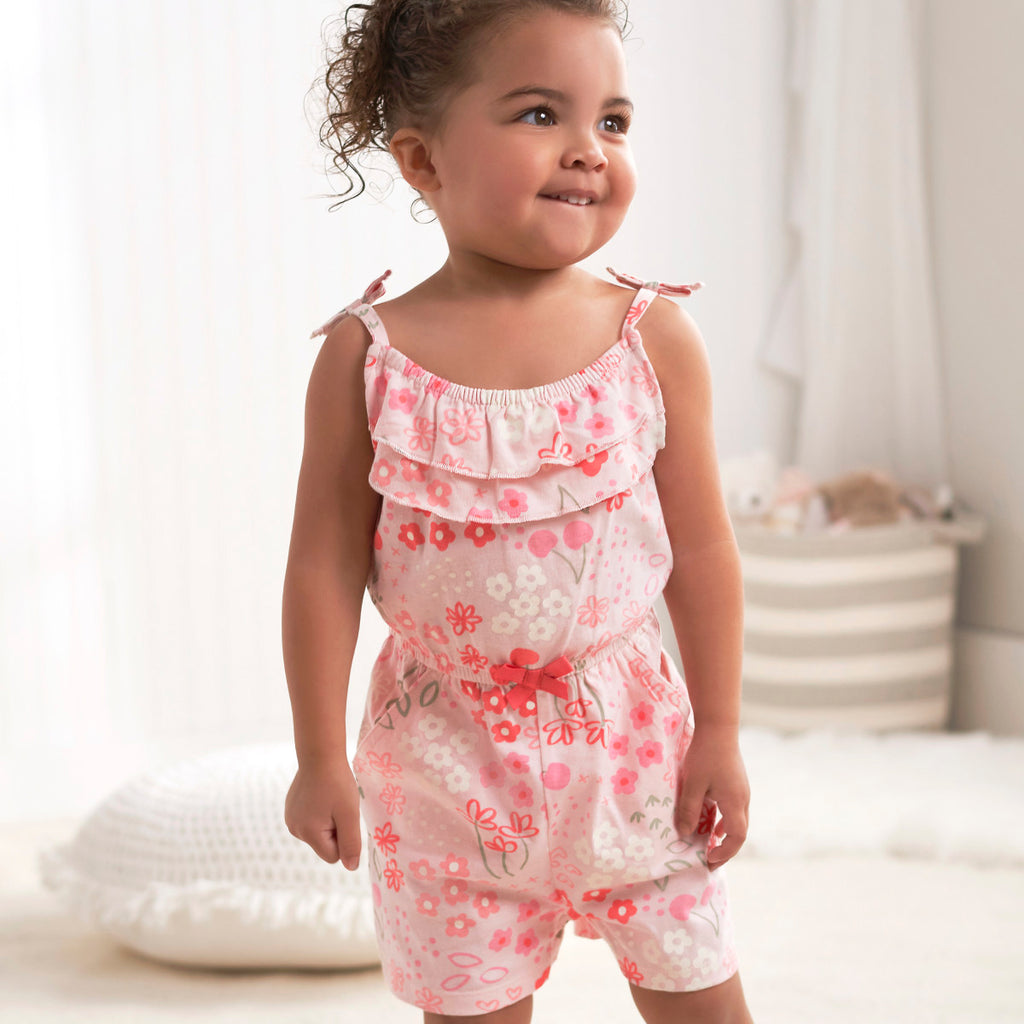 Romper niña Gerber rosa 2 a 5 años ropa infantil verano-4T