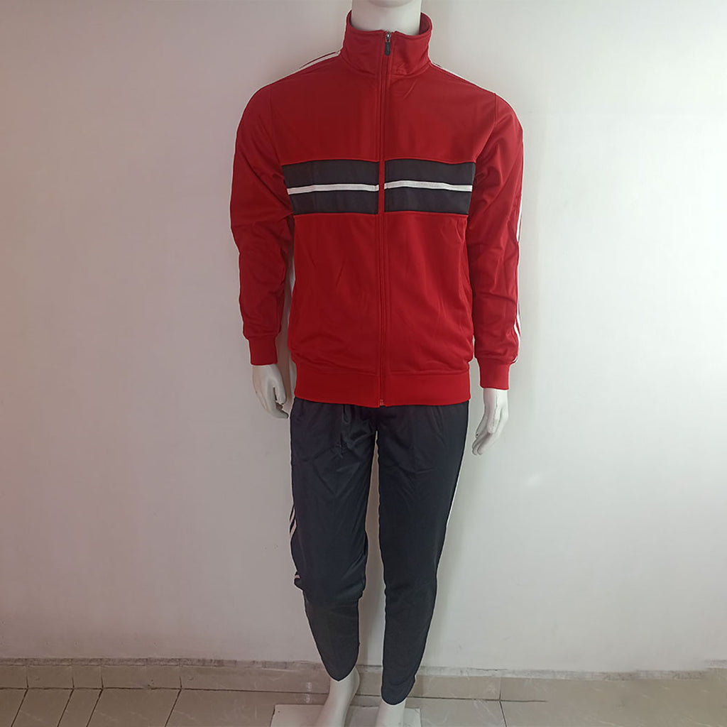 PANTS ROJO NEGRO RAYAS BLANCAS TALLA M