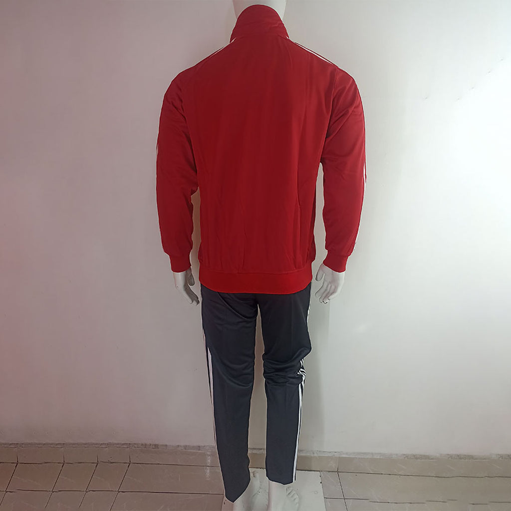 PANTS ROJO NEGRO RAYAS BLANCAS TALLA M