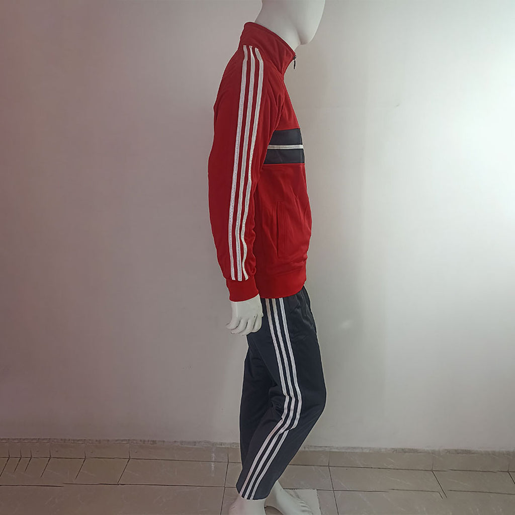PANTS ROJO NEGRO RAYAS BLANCAS TALLA M