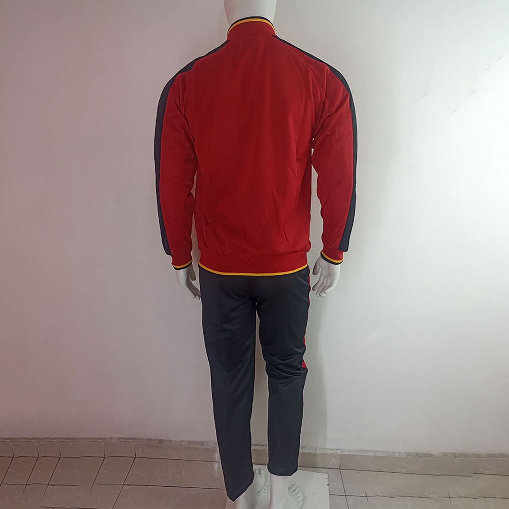 PANTS ROJO NEGRO RAYAS AMARILLAS TALLA M
