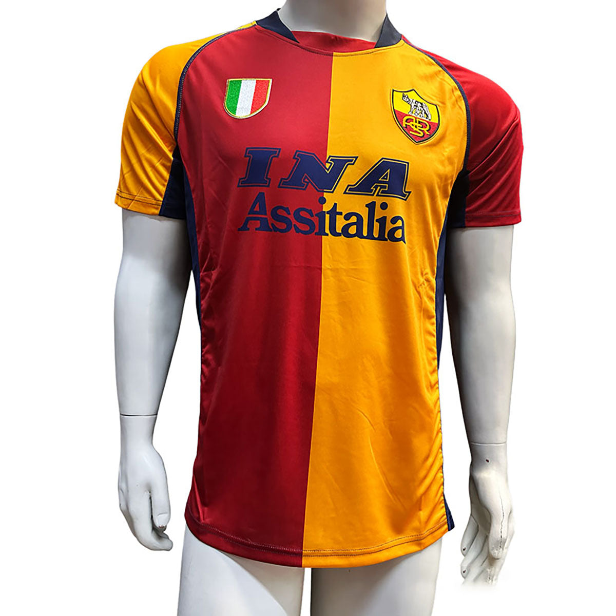 Jersey Kappa Retro Roma Naranja Roja Manga Corta XL