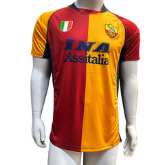 Jersey Kappa Retro Roma Naranja Roja Manga Corta XL