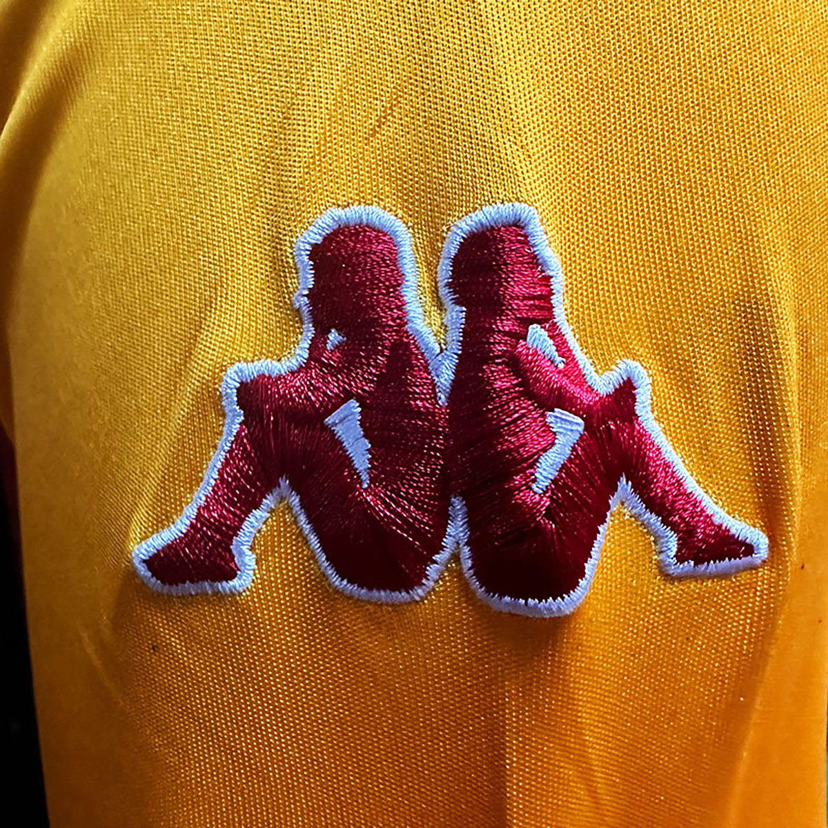 Jersey Kappa Retro Roma Naranja Roja Manga Corta XL