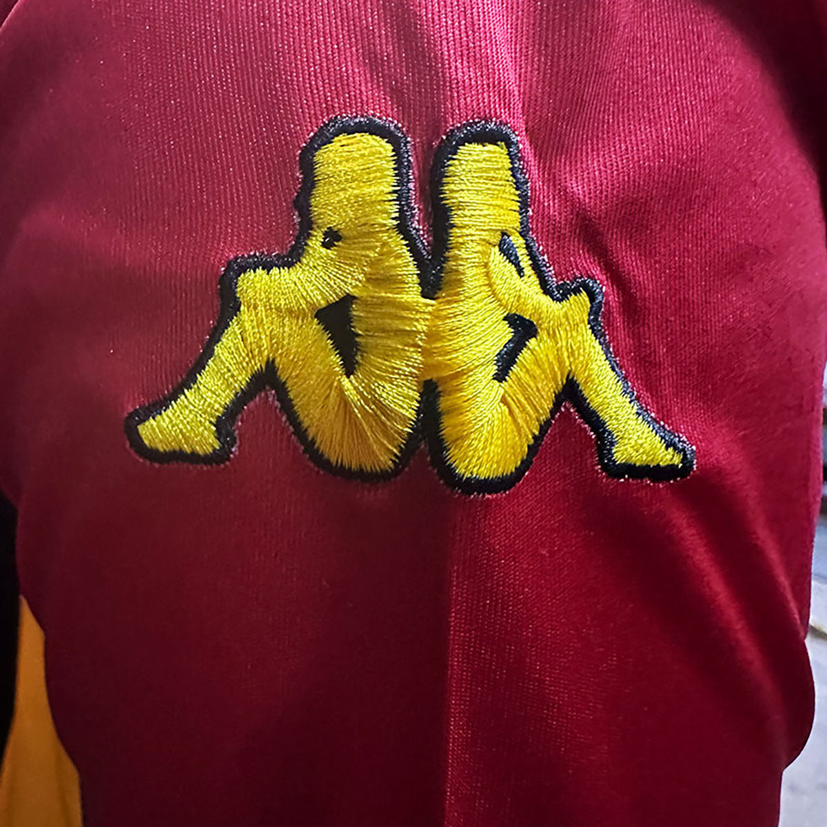 Jersey Kappa Retro Roma Naranja Roja Manga Corta XL