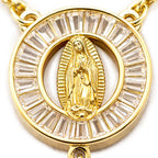 Rosario Madre Divina Oro 18k Virgen De Guadalupe