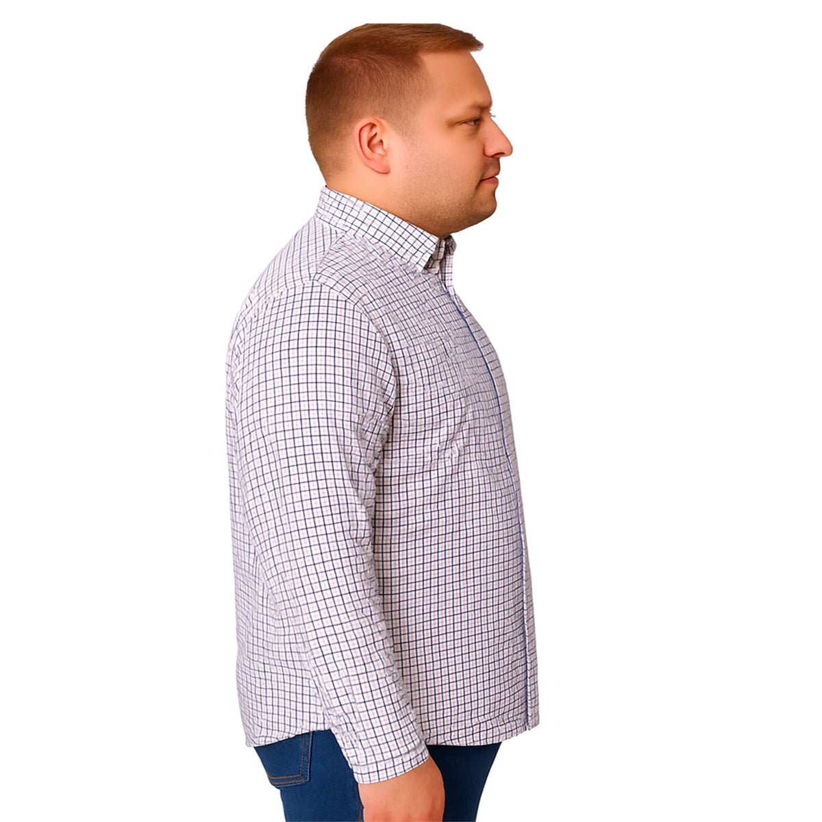 Camisa negra cuadros rosas Big Kong tallas grandes hombre 5XL-5XL