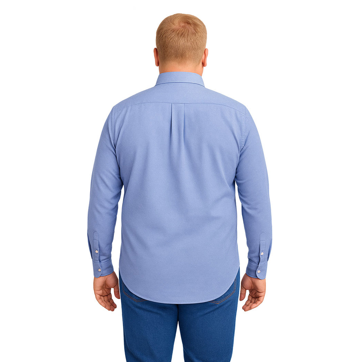 Camisa tallas grandes hombre Big Kong lisa lila manga larga 6XL-6XL