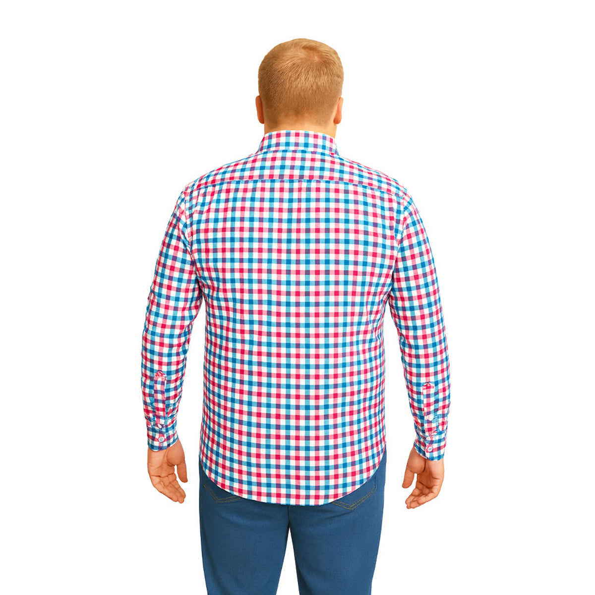 Camisa cuadros rosa Big Kong tallas grandes hombre XL-XL