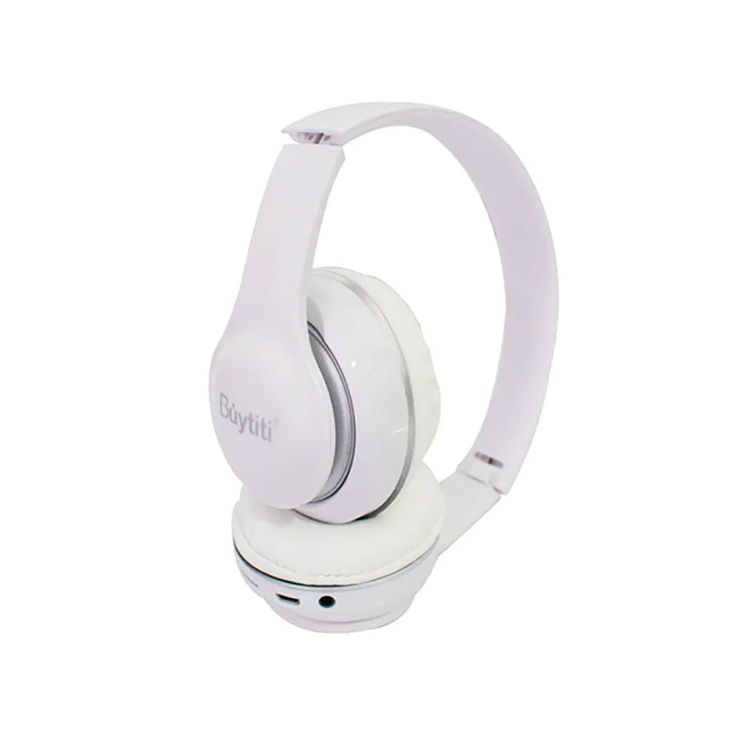 Audifonos Diadema Bluetooth  Fm Sd  Buytiti  Audst66a - Blanco