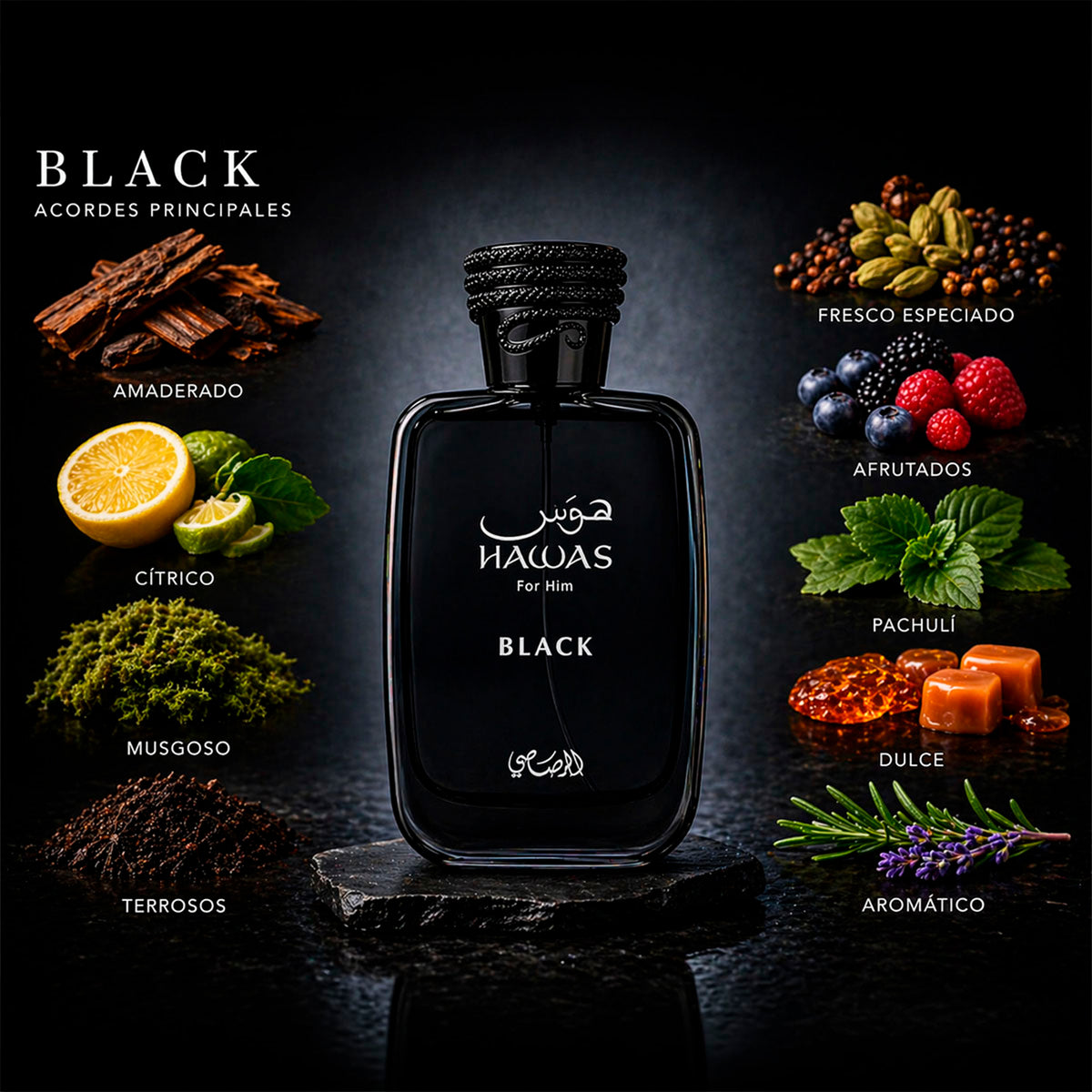 Set 4 Perfumes Rasasi Hawas Hombre Arabes Kit 30ml Original