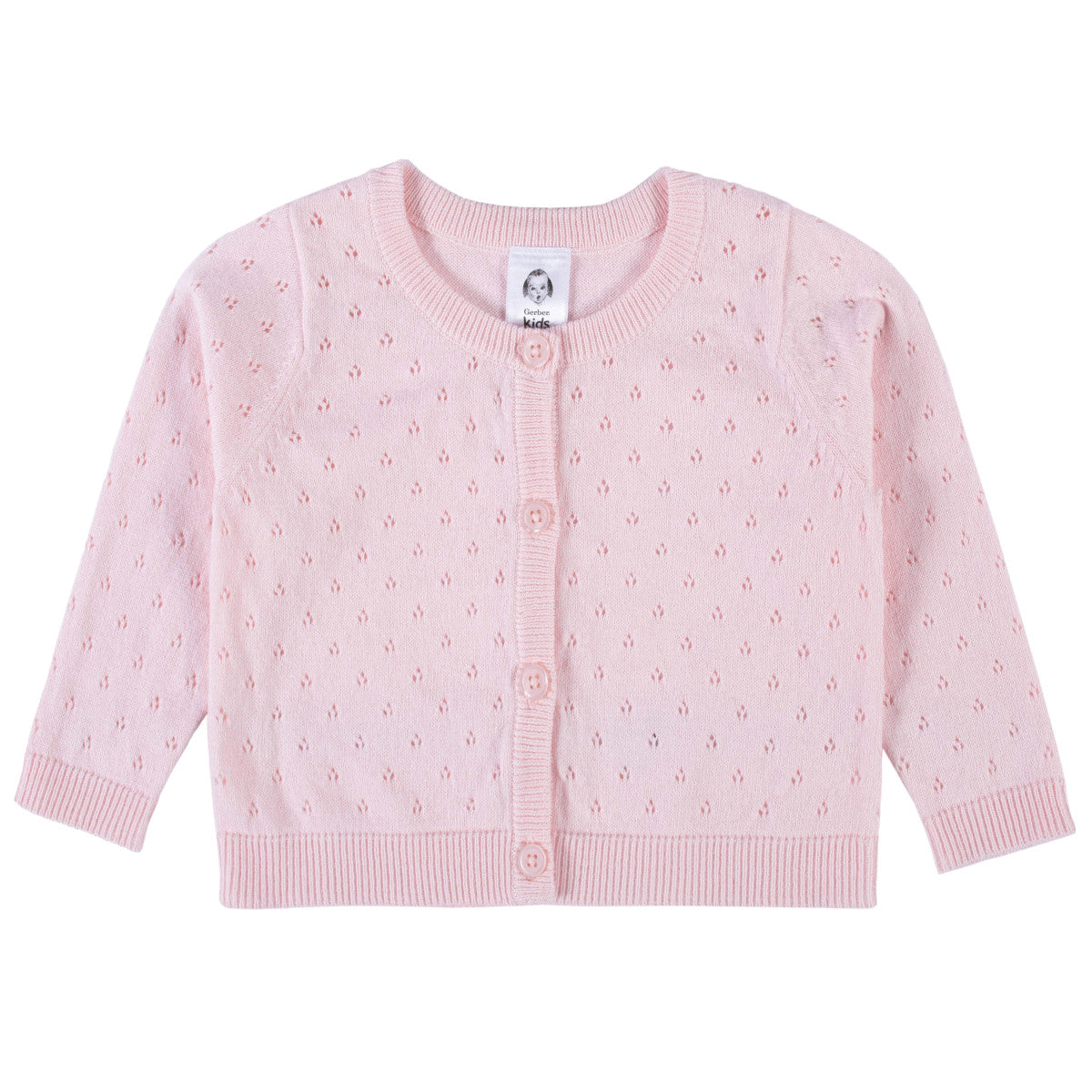 Sueter rosa para niña Gerber algodón suave y cómodo-24M