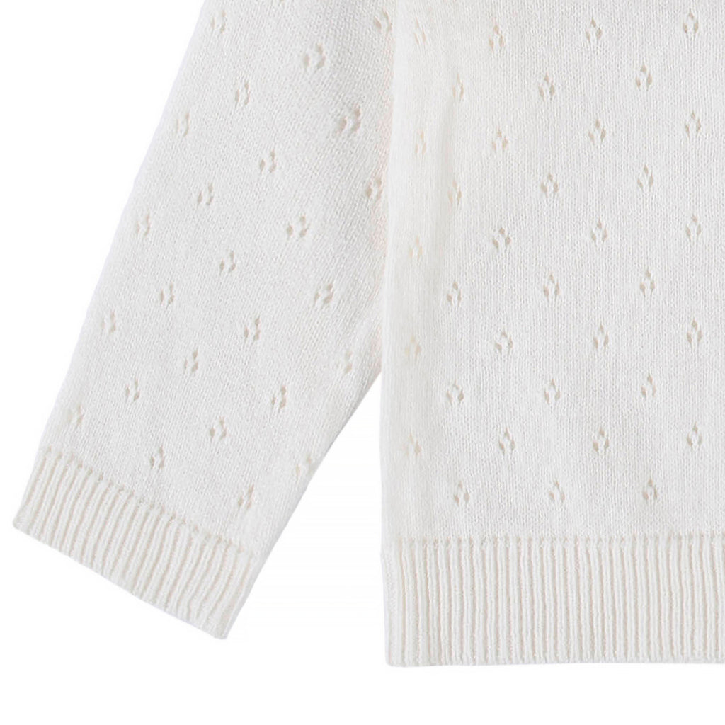 Sueter Gerber algodón blanco con botones para bebé y niña-5T