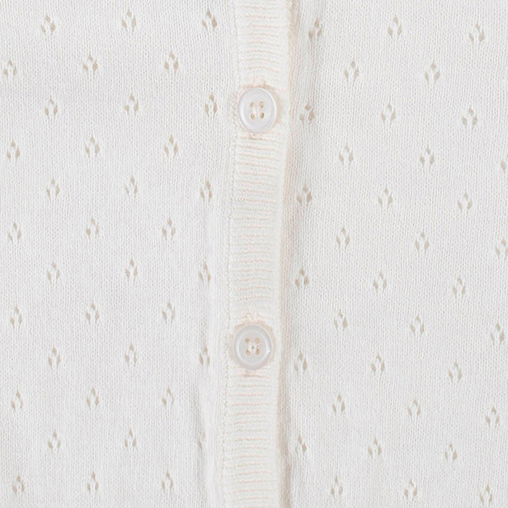 Sueter Gerber algodón blanco con botones para bebé y niña-2T