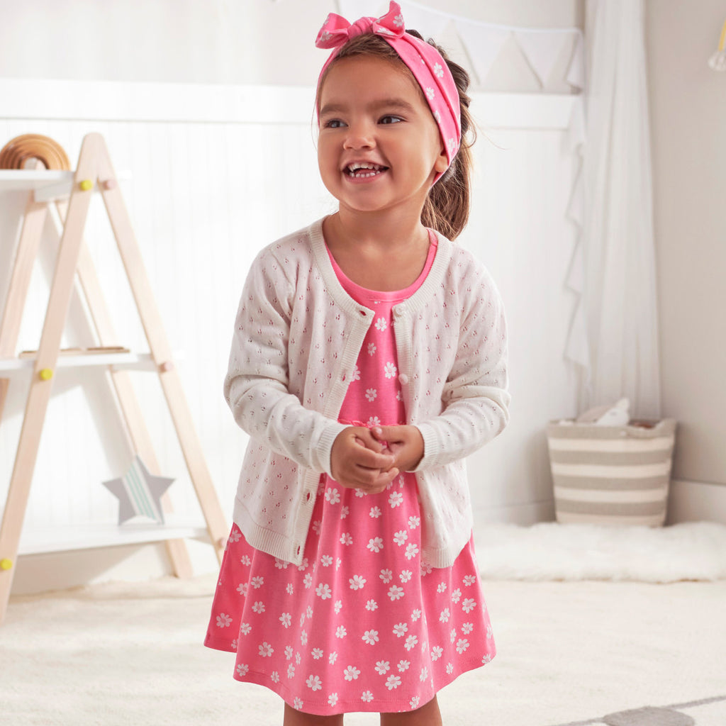 Sueter Gerber algodón blanco con botones para bebé y niña-2T